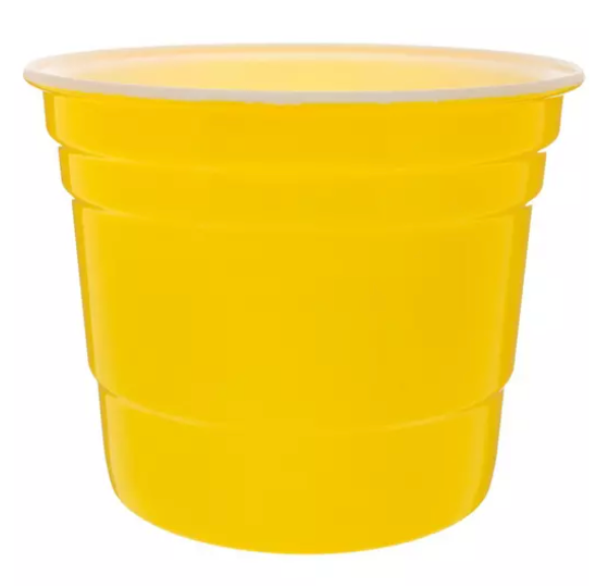 Bright yellow oversized Solo cup bucket—perfect for holding drinks, ice, and party supplies! 🌟 Great for tailgates, summer events, and fun-themed bars. A must-have party essential!