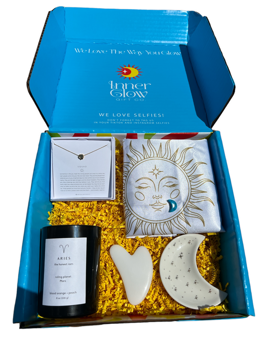 Zodiac Gift Box - Self-Care, Astrology Essentials, Sun Necklace