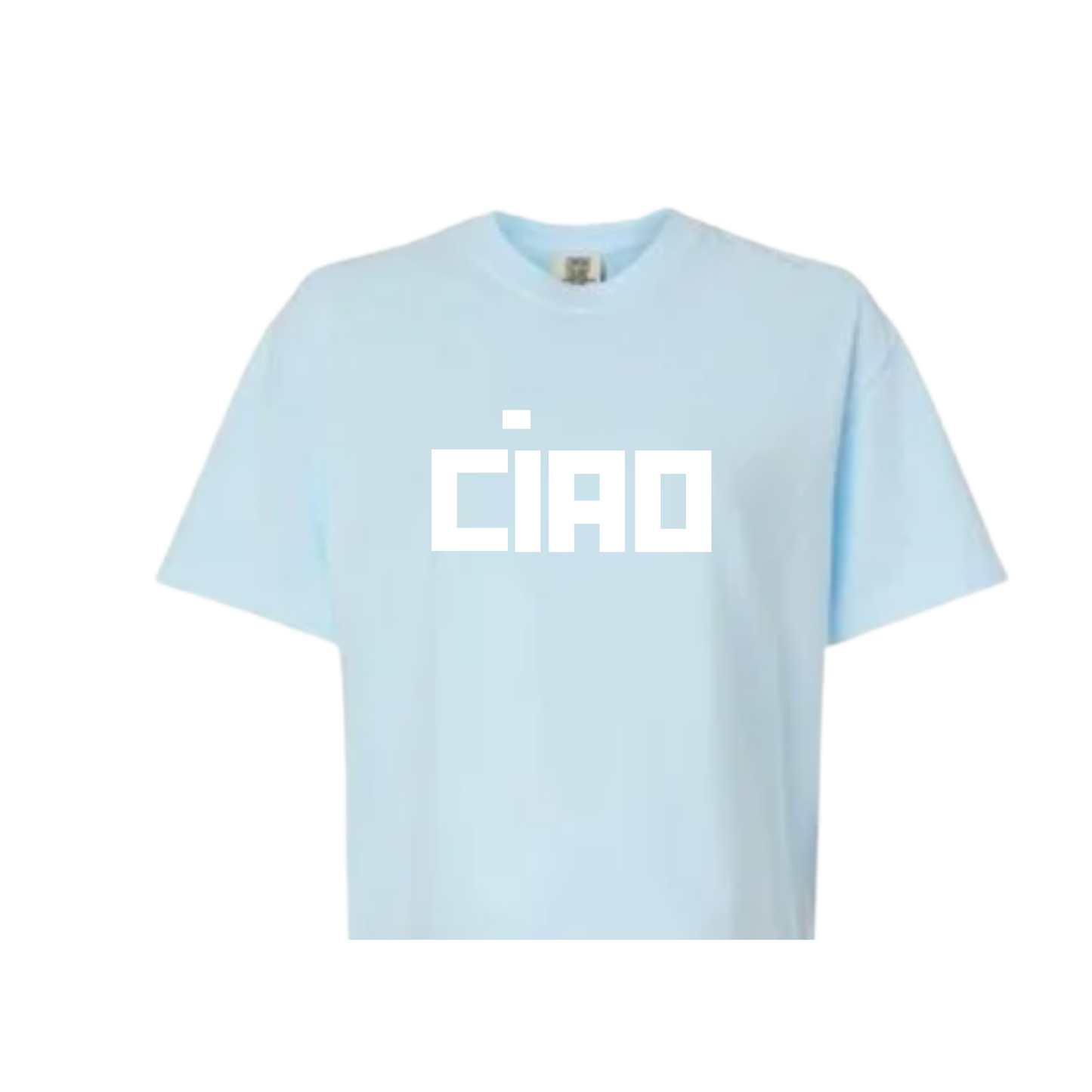 CIAO Neon Yellow Comfort Colors Tee – Trendy Boxy Fit, Bold Graphic Statement Shirt