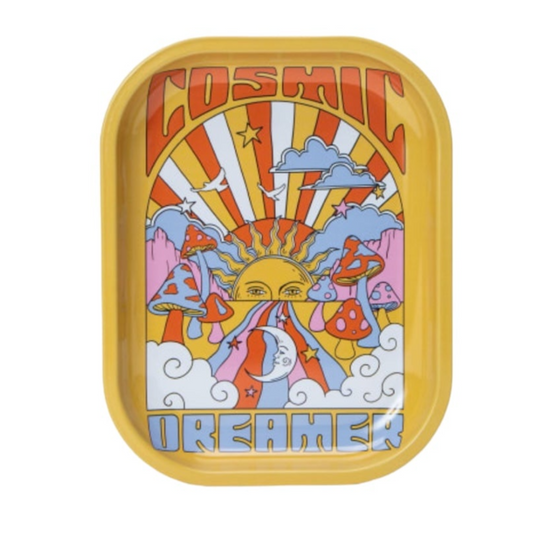 Fun Cosmic Sunshine Printed Decorative Tray for Home Decor and Organization