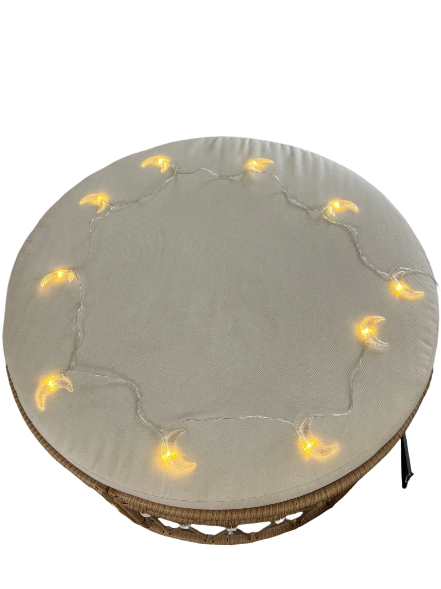 Moon String Lights - Twinkle Lights, Warm White LED Battery Powered Lights, 7.5ft , Perfect for Super Moon Vibes & Indoor Decor