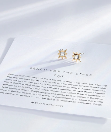 Reach for the Stars Earrings: 14k Gold, Nickel-Free, Inspiring Jewelry for Bold Dreamers,  Inner Glow Gift Co