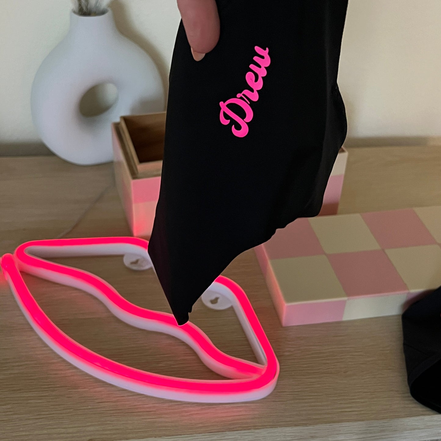  Custom Black Thong with Name | Handmade & Ready to Ship