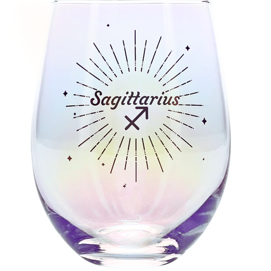 Zodiac  Glass - Fun Astrology Design, Horoscope Drinkware for Astrology Lovers